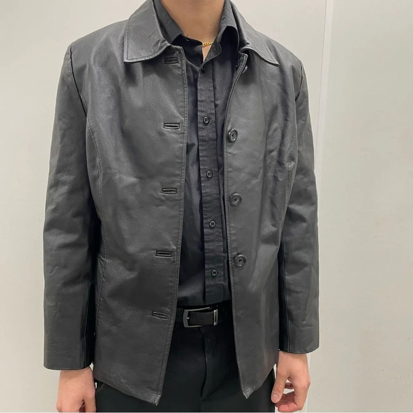 🧥Women’s Black Croft and Barrow Leather Jacket -  Size Large 🖤 - Picture 3 of 13